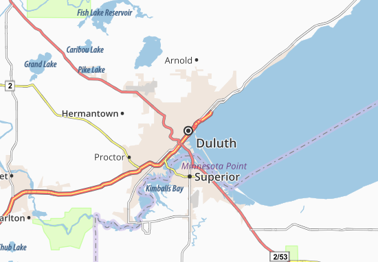 Karte Stadtplan Duluth