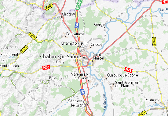 Karte Stadtplan Chalon-sur-Saône