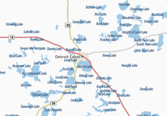 detroit lakes map