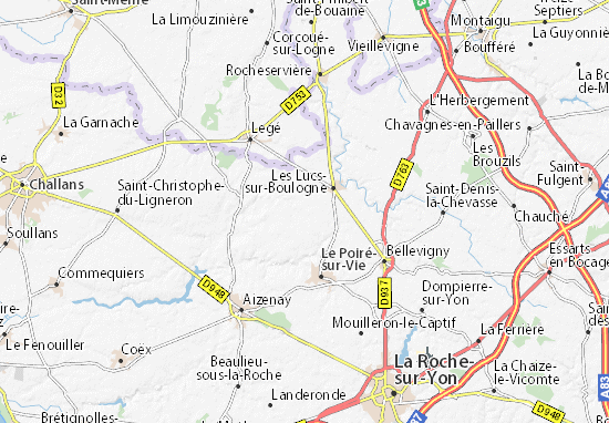 MICHELIN Beaufou map - ViaMichelin