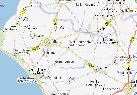 Karte Stadtplan Saint-Christophe-du-Ligneron
