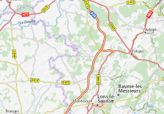 MICHELIN La Chaux-en-Bresse map - ViaMichelin