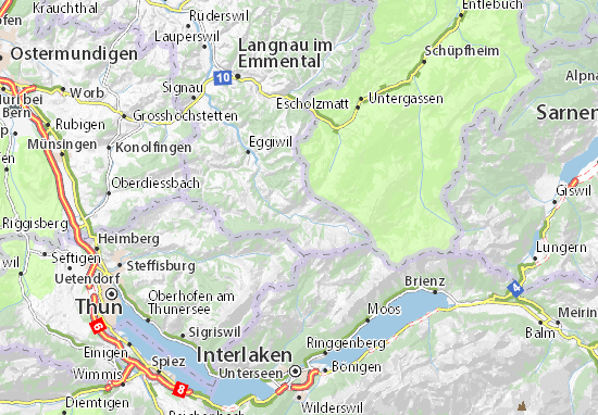 Mapa Schangnau