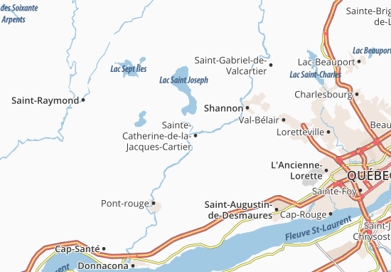 Map Of Sainte Catherine De La Jacques Cartier Michelin Sainte Catherine De La Jacques Cartier Map Viamichelin