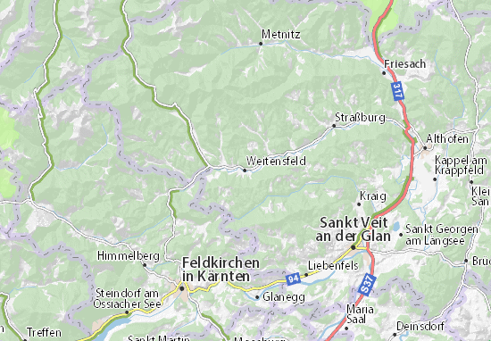 Mapa Weitensfeld
