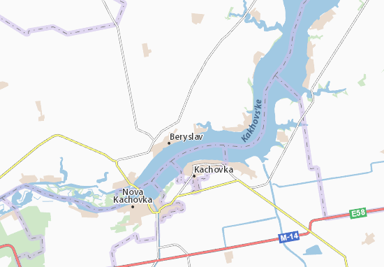 Karte Stadtplan Novoberyslav