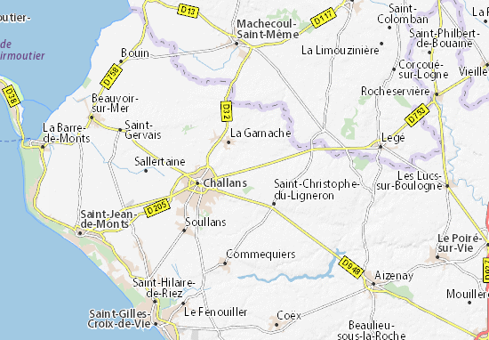 Karte Stadtplan La Flocellière