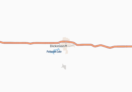 Karte Stadtplan Dickinson