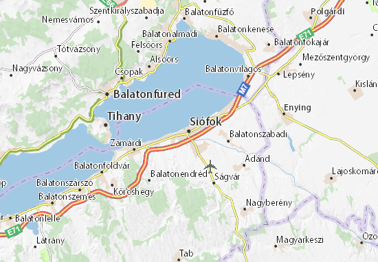 Siófok Map
