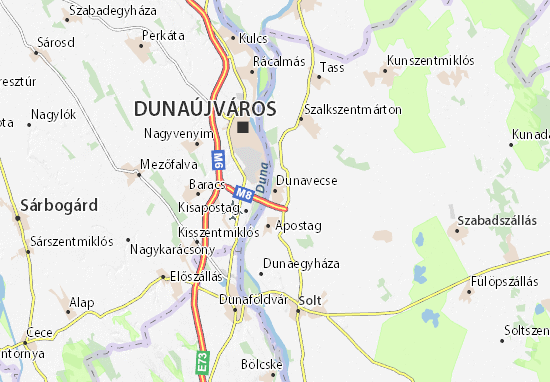 Karte Stadtplan Dunavecse
