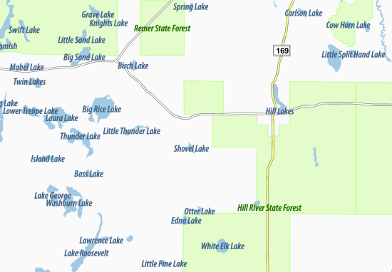 Mapa Shovel Lake