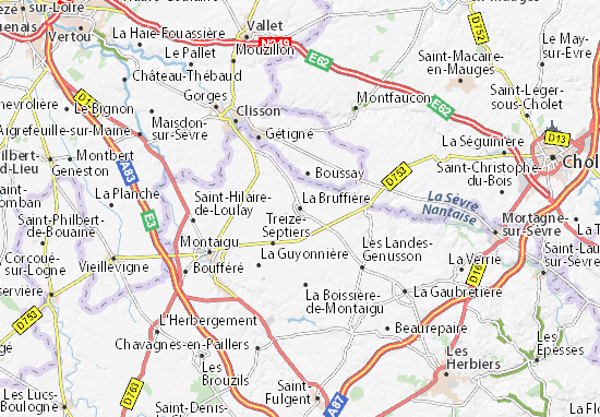 Karte Stadtplan La Bruffière