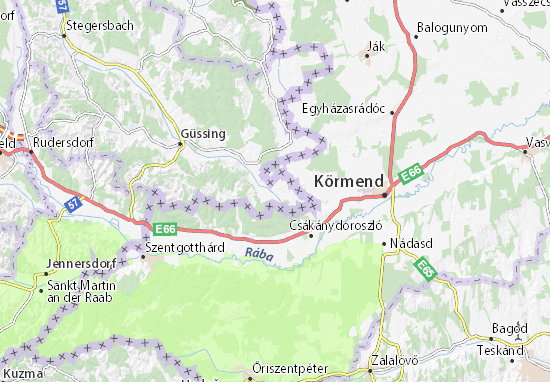 Mapa Hagensdorf im Burgenland