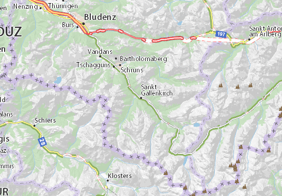 Karte Stadtplan Sankt Gallenkirch