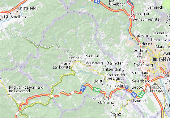 Karte Stadtplan Bärnbach