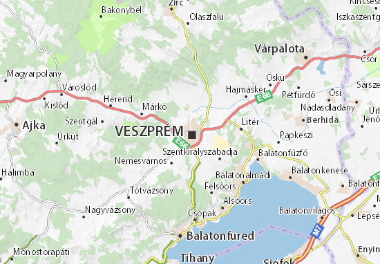 Mapa Veszprém
