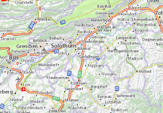 Mapa Obergerlafingen