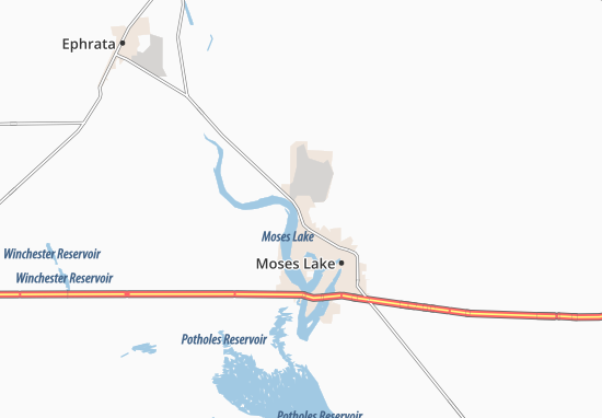 Mapa Moses Lake North