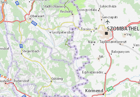 Mapa Eisenberg an der Pinka