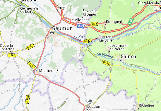 Mapa Fontevraud-l&#x27;Abbaye
