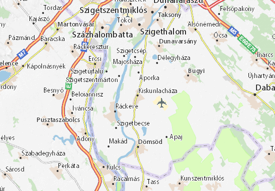 Karte Stadtplan Kiskunlacháza