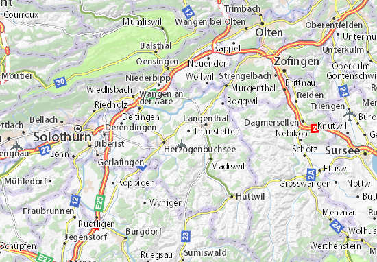 Mapa Thunstetten