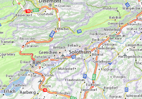 Mapa Selzach