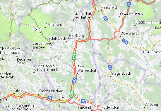 Karte Stadtplan Sankt Magdalena am Lemberg