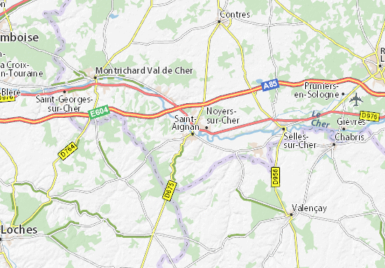 Karte Stadtplan Saint-Aignan