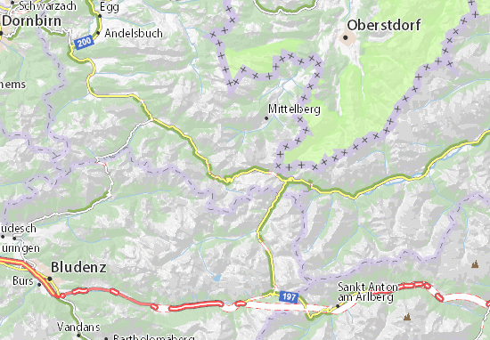 MICHELIN Hochtannbergpaß map - ViaMichelin