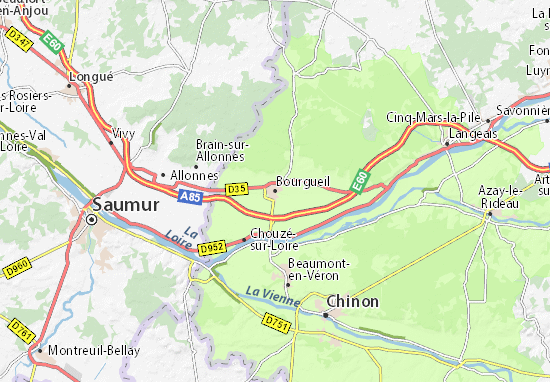 Mapa Bourgueil