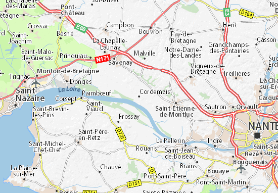 Karte Stadtplan Cordemais