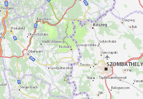 Mapa Rechnitz