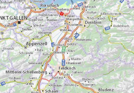 Karte Stadtplan Götzis