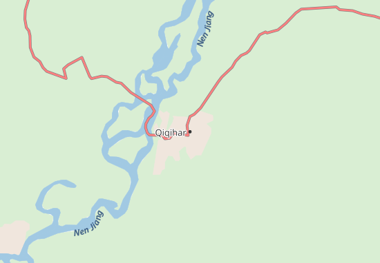 Kaart Plattegrond Qiqihar