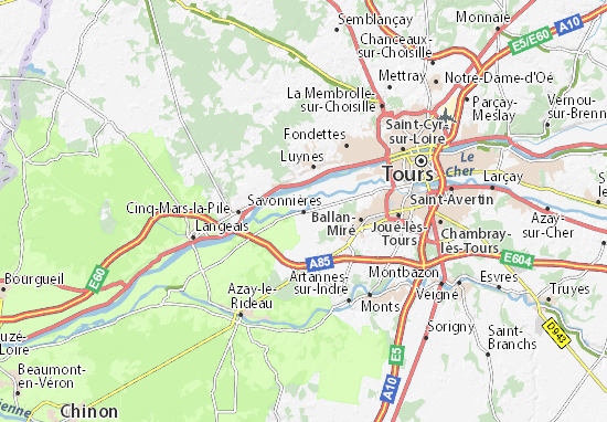 Karte Stadtplan Savonnières