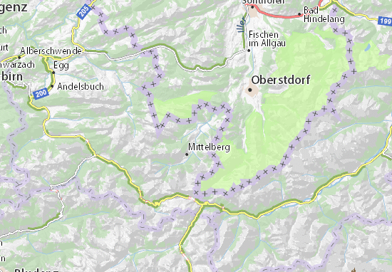MICHELIN-Landkarte Hirschegg - Stadtplan Hirschegg - ViaMichelin