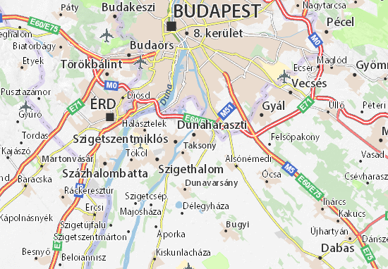Karte Stadtplan Dunaharaszti