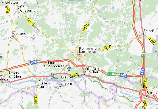 Mapa Romorantin-Lanthenay