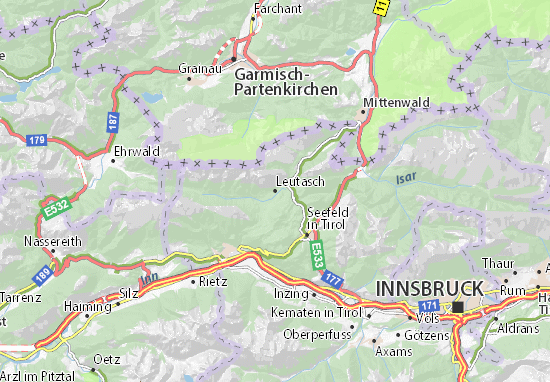 Leutasch Map: Detailed maps for the city of Leutasch - ViaMichelin