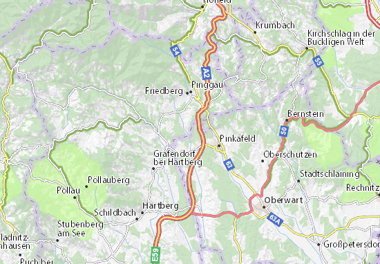MICHELIN-Landkarte Oberwaldbauern - Stadtplan Oberwaldbauern - ViaMichelin