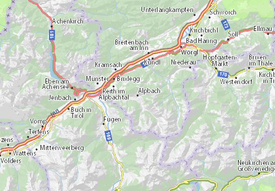 Karte Stadtplan Alpbach