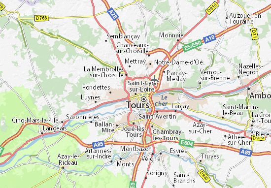 Karte Stadtplan Saint-Cyr-sur-Loire