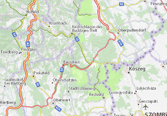 Kaart Plattegrond Bubendorf im Burgenland