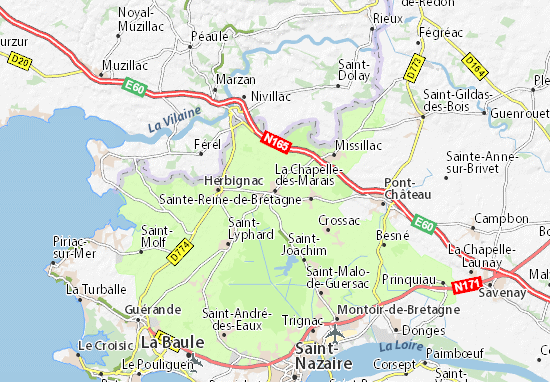 Karte Stadtplan La Chapelle-des-Marais