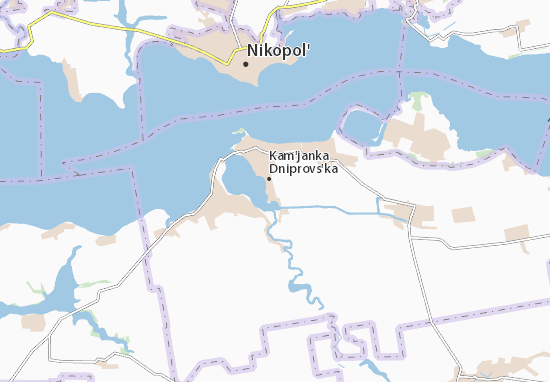 Karte Stadtplan Kam&#x27;janka Dniprovs&#x27;ka