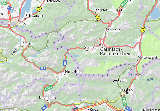 MICHELIN-Landkarte Eibsee - Stadtplan Eibsee - ViaMichelin