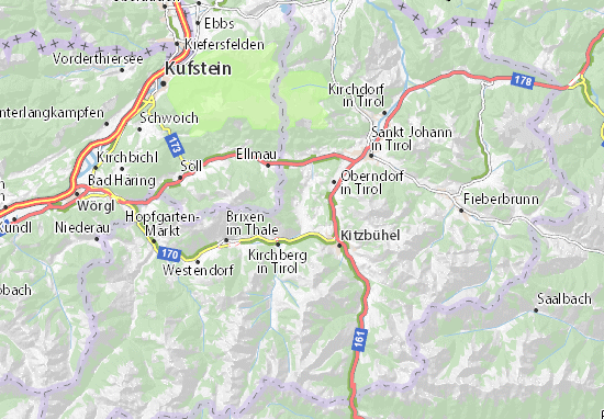 Mapa MICHELIN Reith bei Kitzbühel - mapa Reith bei Kitzbühel - ViaMichelin