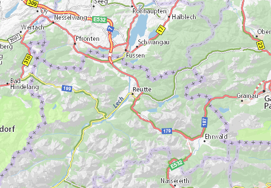 Mapa Breitenwang