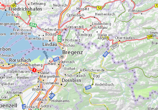 MICHELIN-Landkarte Langen bei Bregenz - Stadtplan Langen bei Bregenz